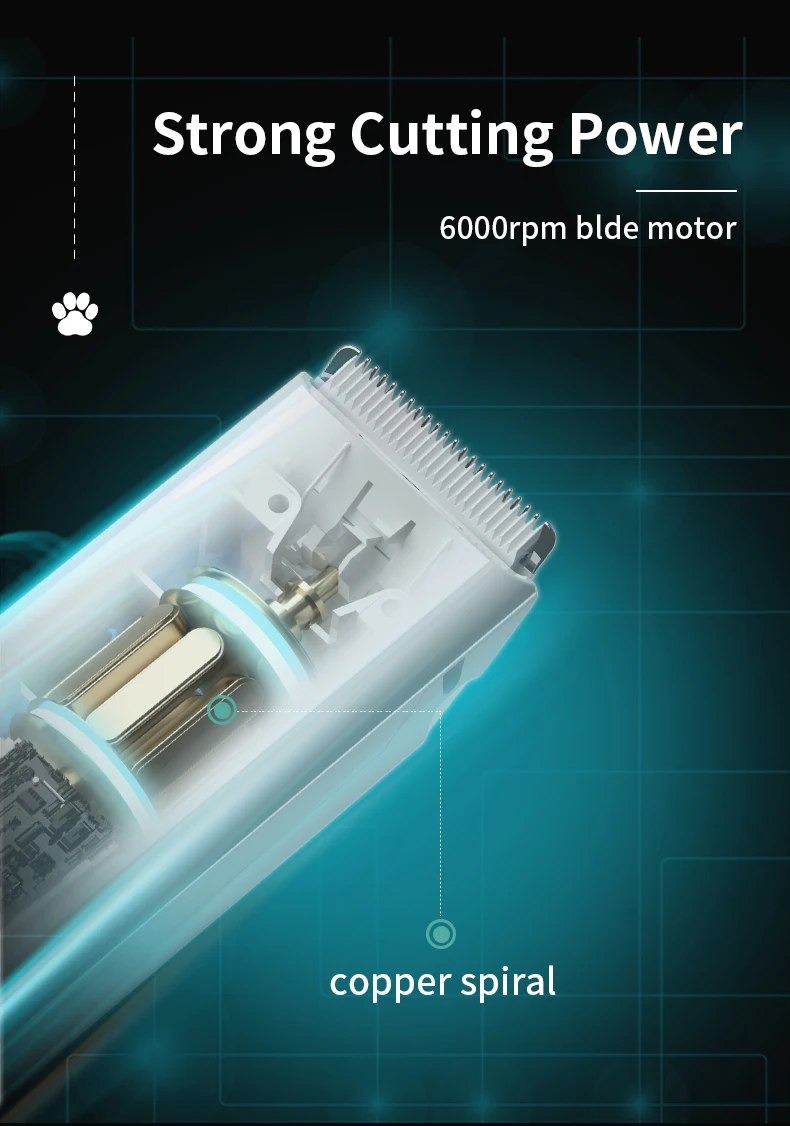 Ospedale per toelettatura animali domestici per cani e gatti, cesoia elettrica a basso rumore, rasatura elettrica impermeabile, professionale senza fili