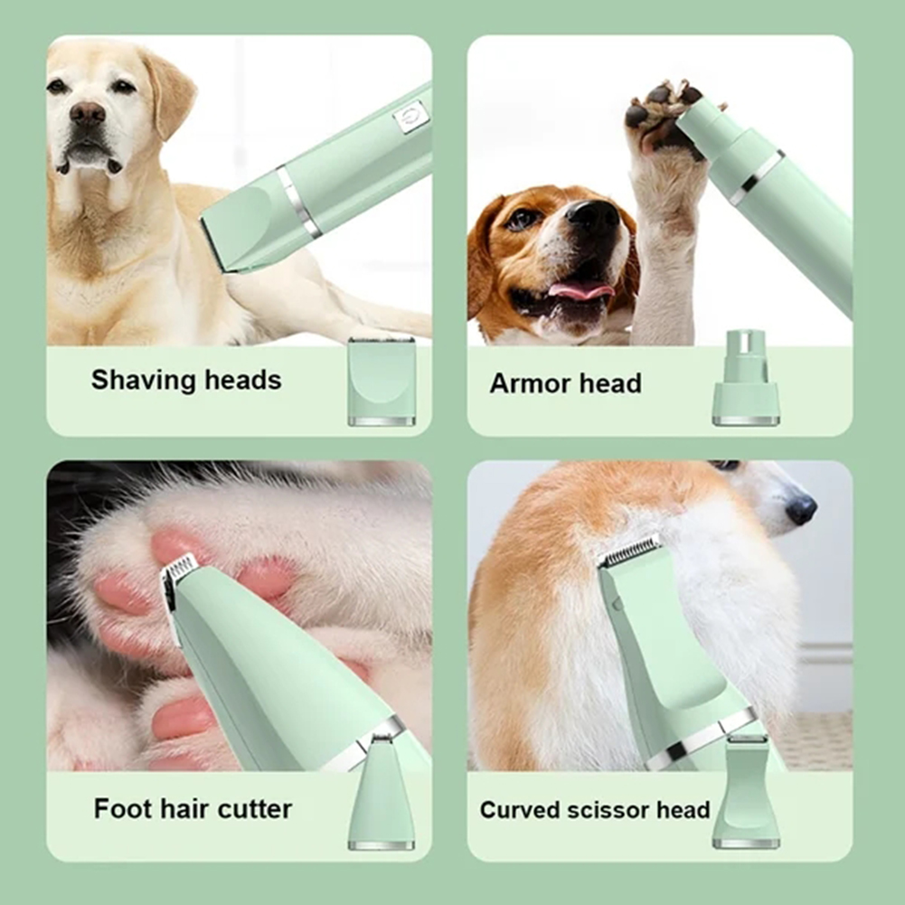 Tagliaunghie per cani elettrici multifunzionali 4 in 1 per toelettatura Tagliaunghie per cani senza fili Trimmer Strumenti per toelettatura animali domestici a basso rumore