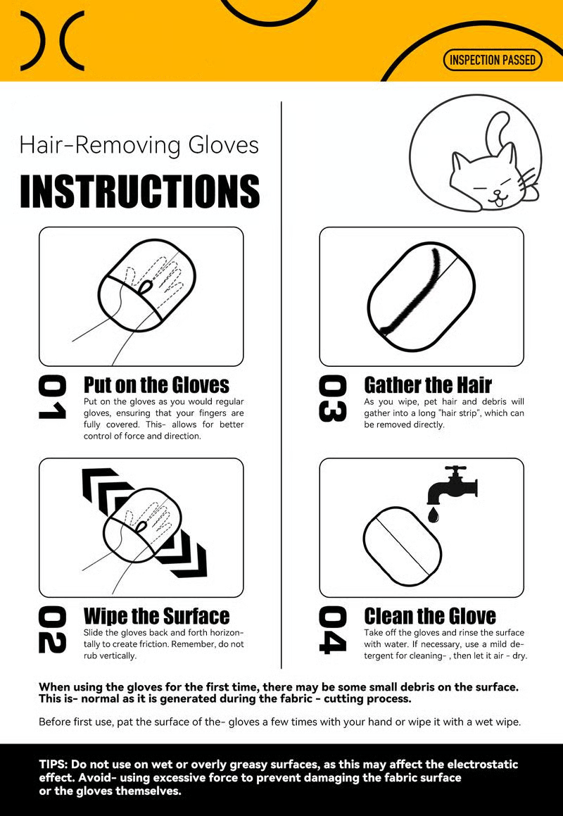 Guanti elettrostatici per rimozione peli di animali domestici 1/3/6/10 pezzi Guanti da toelettatura bifacciali per animali domestici, rimuove peli di pelliccia di animali domestici per tappeti