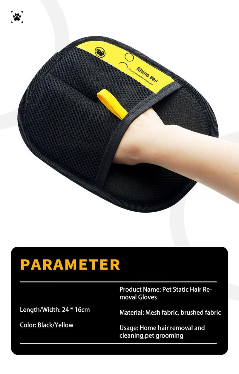 Guanti elettrostatici per rimozione peli di animali domestici 1/3/6/10 pezzi Guanti da toelettatura bifacciali per animali domestici, rimuove peli di pelliccia di animali domestici per tappeti