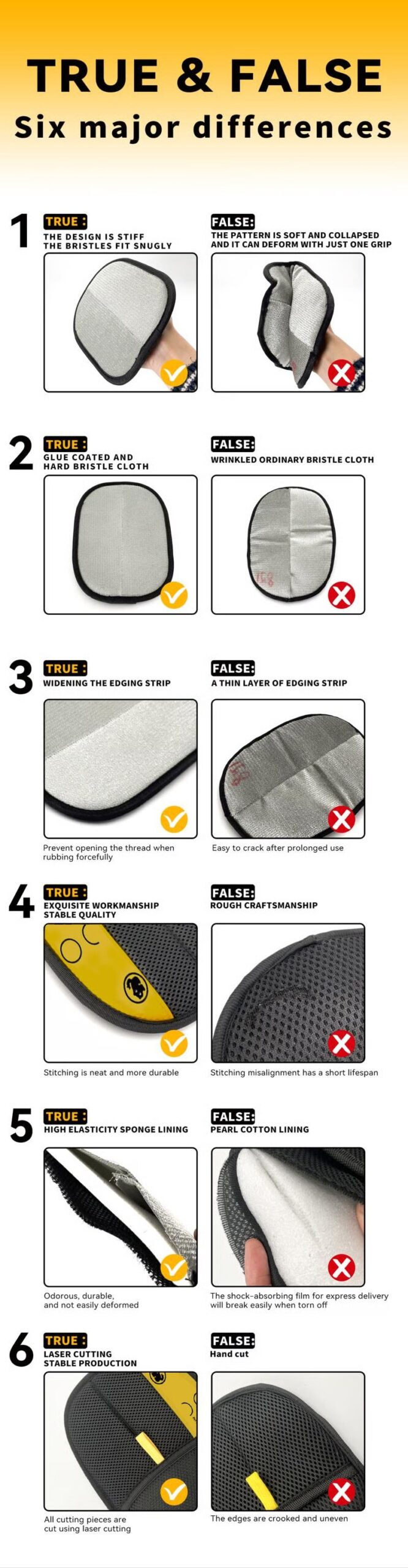 Guanti elettrostatici per rimozione peli di animali domestici 1/3/6/10 pezzi Guanti da toelettatura bifacciali per animali domestici, rimuove peli di pelliccia di animali domestici per tappeti