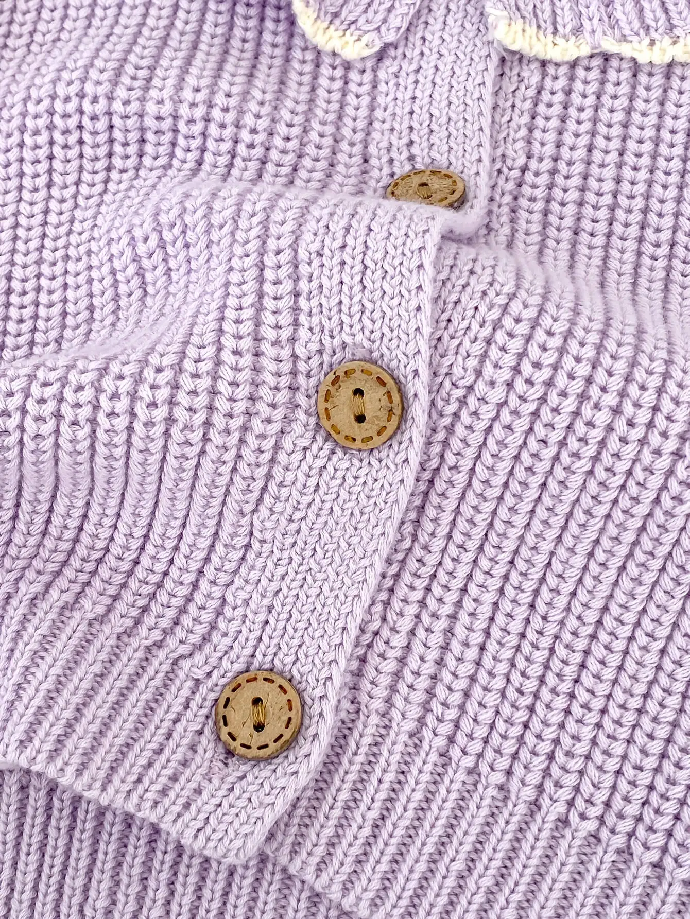 INS Primavera e Autunno Neonati 0-3 Anni Bambina Moda Colletto con Volant Cappotto Lavorato a Maglia Piccolo Cardigan Maglione Top