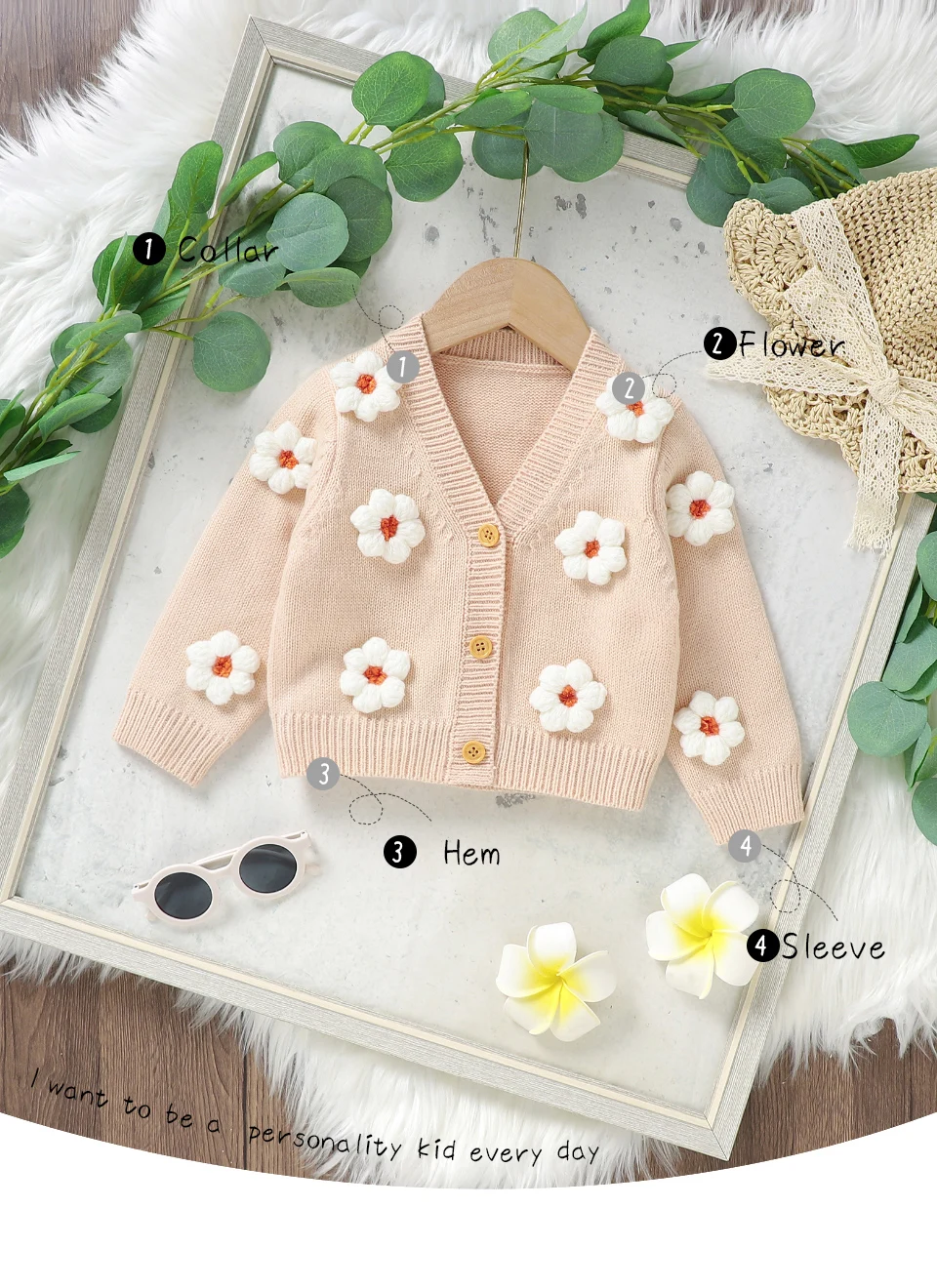 Dolce manica lunga scollo a V monopetto neonate primavera e autunno cappotto cardigan per neonati in acrilico lavorato a maglia per 6-36 mesi neonato Dolce manica lunga scollo a V monopetto neonate primavera e autunno cappotto cardigan per neonati in acrilico lavorato a maglia per 6-36 mesi neonato