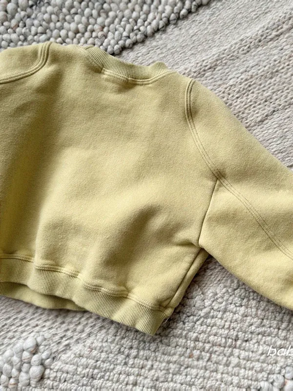 2025 primavera nuovo pullover a maniche lunghe per neonati top con stampa di lettere per bambini felpa casual per bambini top per bambini vestiti per ragazza ragazzo