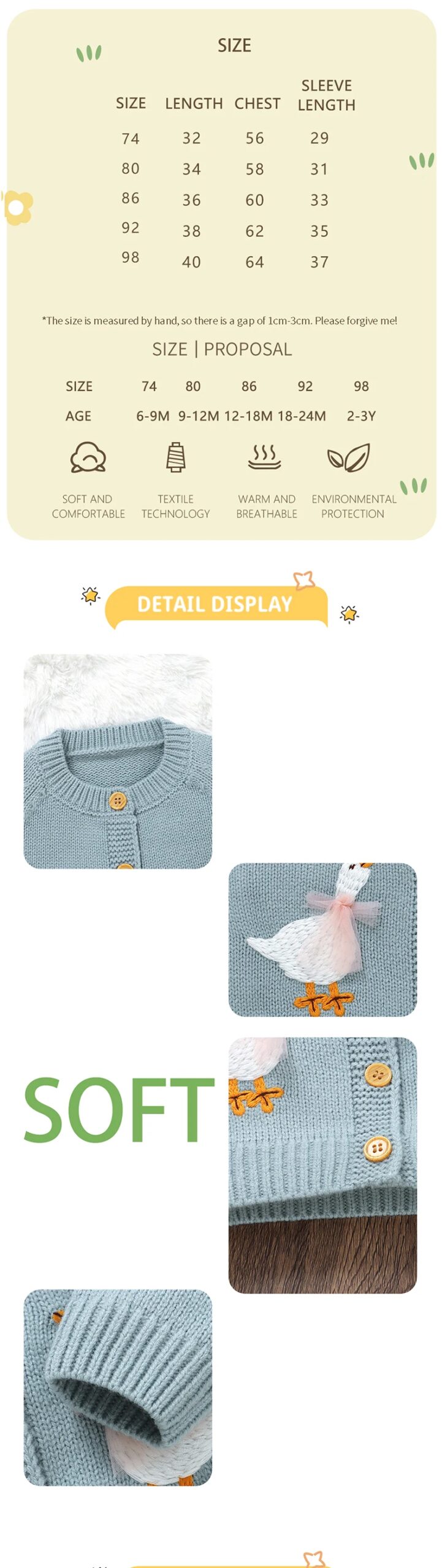 Maglione per bambini lavorato a maglia infantile ragazzo ragazza cardigan moda simpatico cartone animato oca neonato vestiti per bambini manica lunga autunno top capispalla Maglione per bambini lavorato a maglia infantile ragazzo ragazza cardigan moda simpatico cartone animato oca neonato vestiti per bambini manica lunga autunno top capispalla