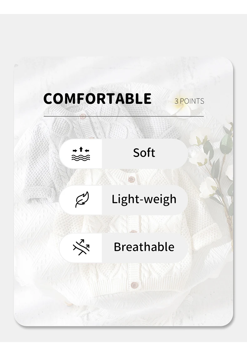 Maglione per bambini in cotone lavorato a maglia per neonati Abbigliamento per bambini Moda Solid Top Capispalla Infantile Ragazze Ragazzi Cardigan Manica lunga Autunno 0-3 anni