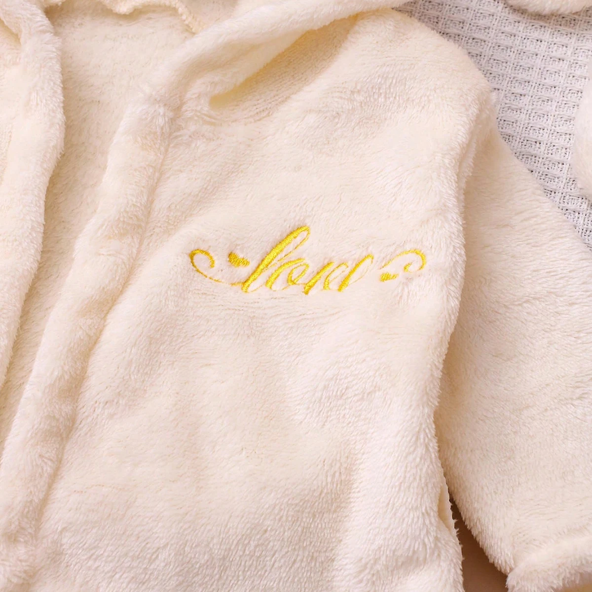 Ylsteed Accappatoio per fotografia neonato con cappello turbante e pantofole Amore ricamo Pigiama per bambina Abito per servizio fotografico infantile