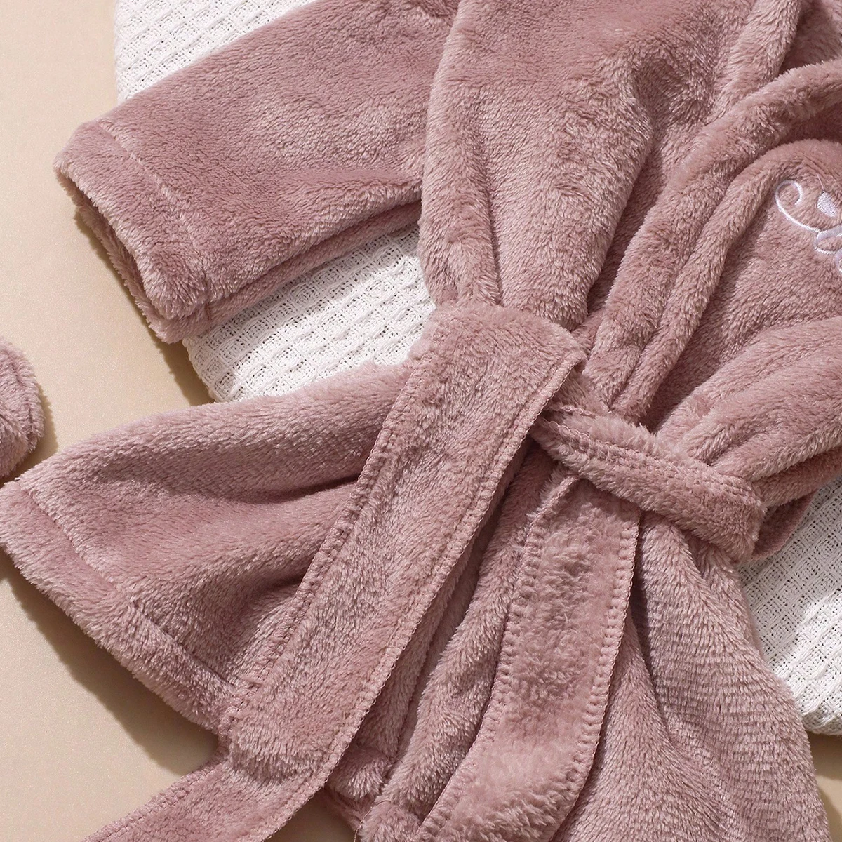 Ylsteed Accappatoio per fotografia neonato con cappello turbante e pantofole Amore ricamo Pigiama per bambina Abito per servizio fotografico infantile