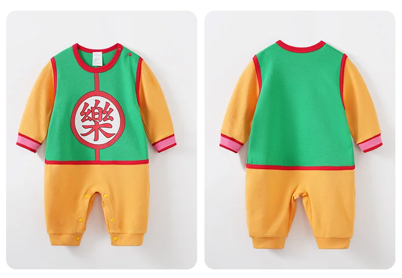 Body in cotone a maniche lunghe per bambini in stile mantello anime per neonato, pagliaccetto carino per bambini e ragazze Body in cotone a maniche lunghe per bambini in stile mantello anime per neonato, pagliaccetto carino per bambini e ragazze