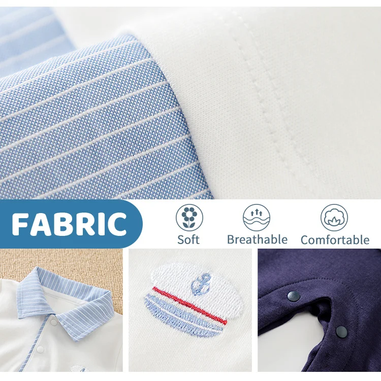 Body da bambino a maniche lunghe casual comodo in cotone da uomo primaverile e autunnale Body da bambino a maniche lunghe casual comodo in cotone da uomo primaverile e autunnale