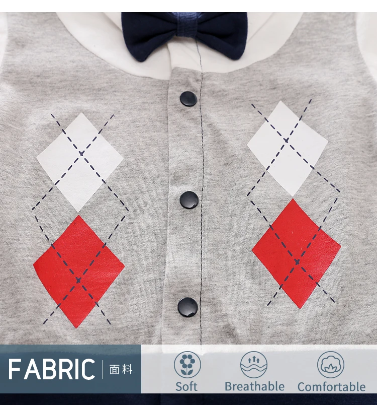 0-18 Body per neonati stile gentiluomo bello cotone formale confortevole morbido ragazzi e ragazze vestiti estivi a maniche corte per neonati