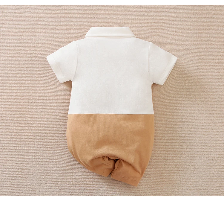 0-18 Body per neonati stile gentiluomo bello cotone formale confortevole morbido ragazzi e ragazze vestiti estivi a maniche corte per neonati