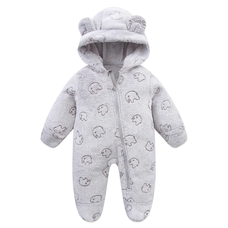 Morbidi vestiti per neonati Flanella Autunno Inverno Neonati maschi Ragazze Tuta Cartoon Neonato Tuta Pagliaccetti caldi per neonati 0-12M