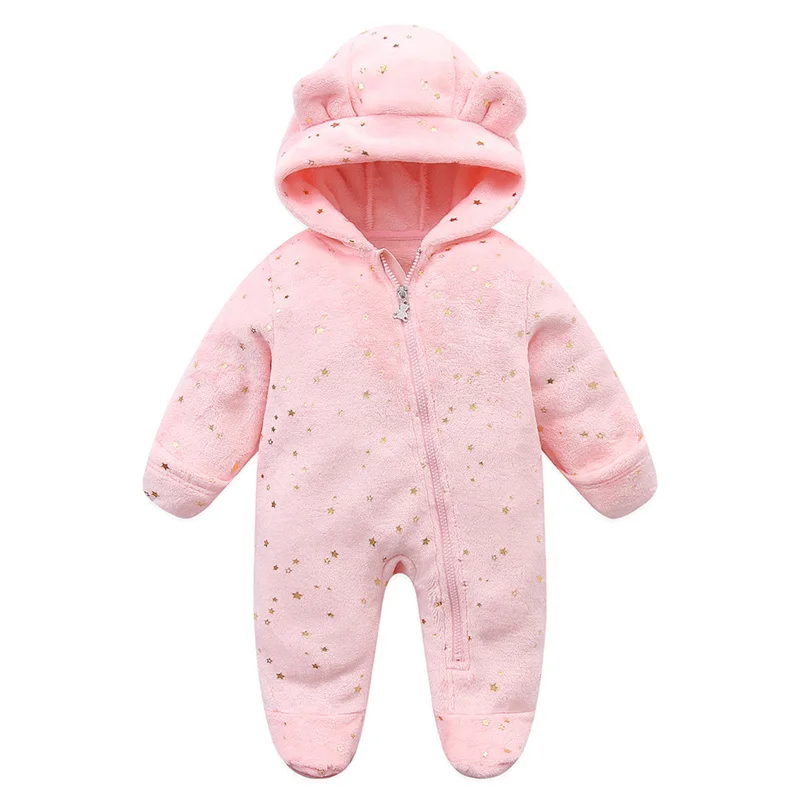 Morbidi vestiti per neonati Flanella Autunno Inverno Neonati maschi Ragazze Tuta Cartoon Neonato Tuta Pagliaccetti caldi per neonati 0-12M
