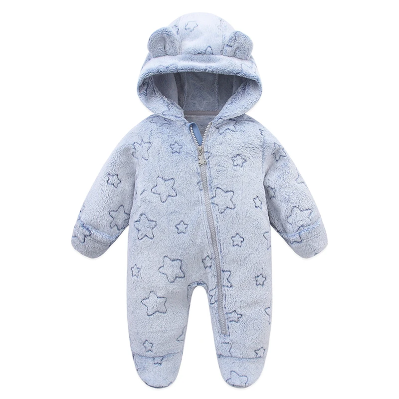Morbidi vestiti per neonati Flanella Autunno Inverno Neonati maschi Ragazze Tuta Cartoon Neonato Tuta Pagliaccetti caldi per neonati 0-12M
