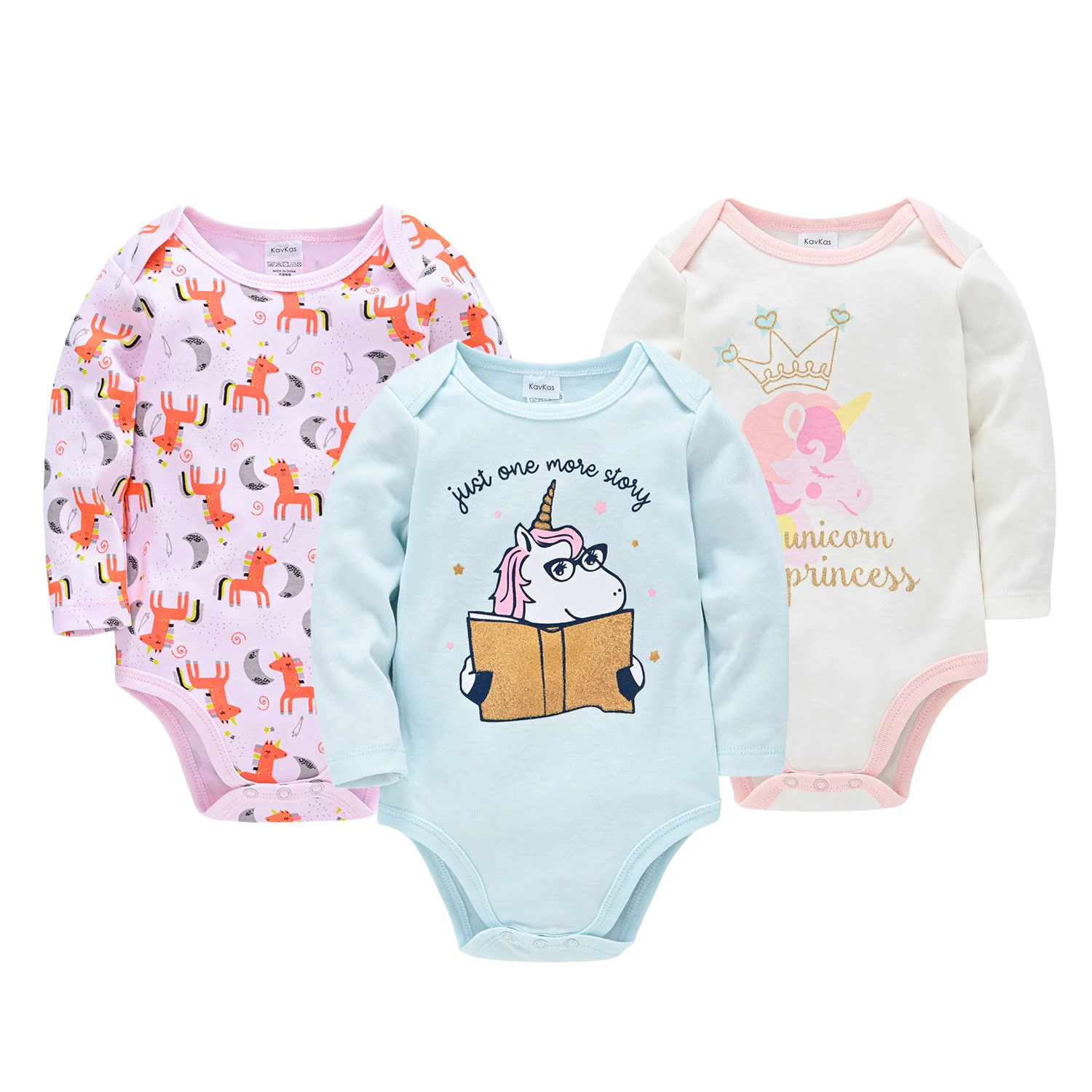 Set di 3/5/6 Pezzi Abbigliamento per Bambine con Stampa Natalizia di Cervo Rosso, Body a Maniche Lunghe in Cotone per Bambini da 3-24 Mesi