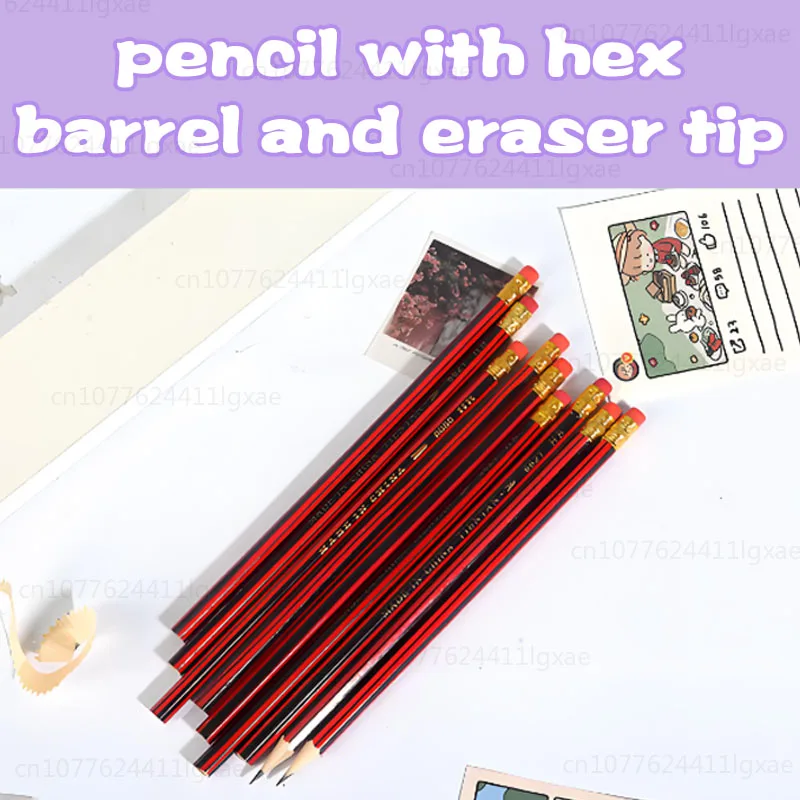10 pz/lotto Matita Per Schizzi HB Grafiti In Legno Con Gomma Per Bambini Disegno Scrittura Materiale Scolastico di Cancelleria