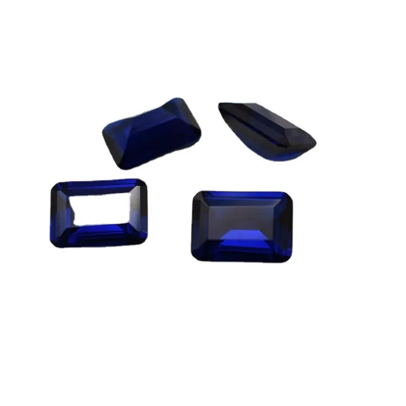 Zaffiro naturale taglio smeraldo 13x18mm 15.0ct VVS pietra preziosa sciolta per la creazione di gioielli gemma fai da te