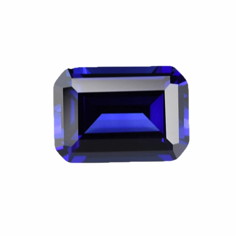 Zaffiro naturale taglio smeraldo 13x18mm 15.0ct VVS pietra preziosa sciolta per la creazione di gioielli gemma fai da te