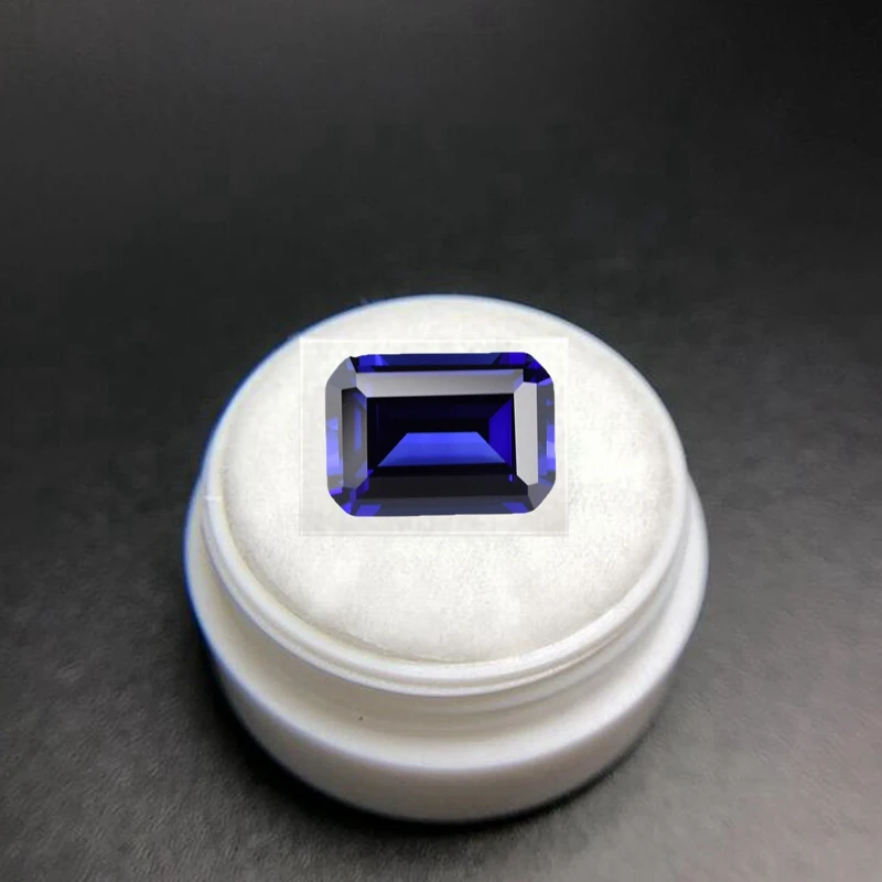 Zaffiro naturale taglio smeraldo 13x18mm 15.0ct VVS pietra preziosa sciolta per la creazione di gioielli gemma fai da te