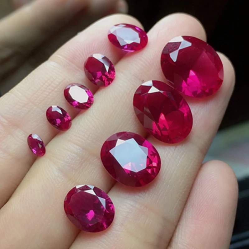 Squisito rubino rosso naturale 13x18mm Sri-Lanka Granato Rubino Taglio ovale VVS Pietra preziosa sciolta per la creazione di gioielli fai da te