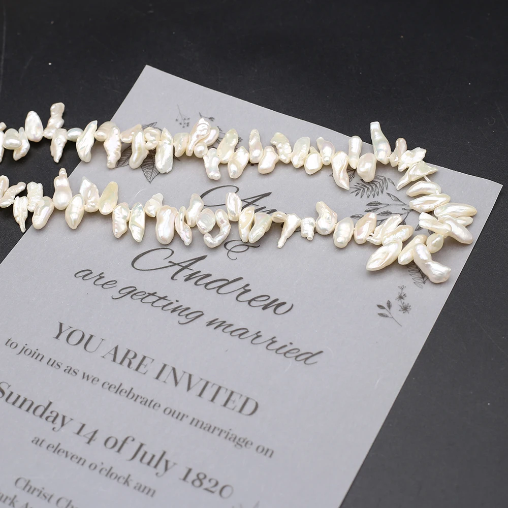 Perle irregolari di perle d'acqua dolce naturali Perline con sette fori per la realizzazione di accessori per orecchini di gioielli con ciondoli fai-da-te Perle irregolari di perle d'acqua dolce naturali Perline con sette fori per la realizzazione di accessori per orecchini di gioielli con ciondoli fai-da-te