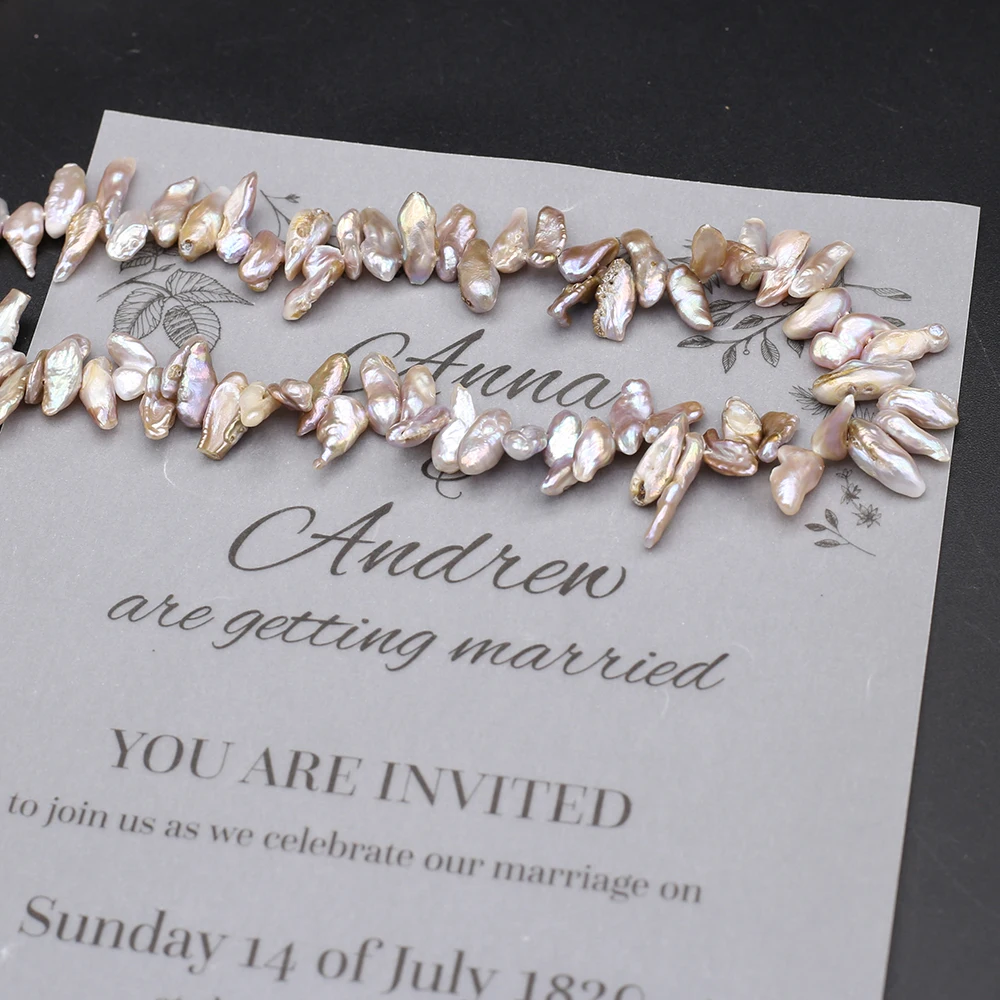 Perle irregolari di perle d'acqua dolce naturali Perline con sette fori per la realizzazione di accessori per orecchini di gioielli con ciondoli fai-da-te Perle irregolari di perle d'acqua dolce naturali Perline con sette fori per la realizzazione di accessori per orecchini di gioielli con ciondoli fai-da-te