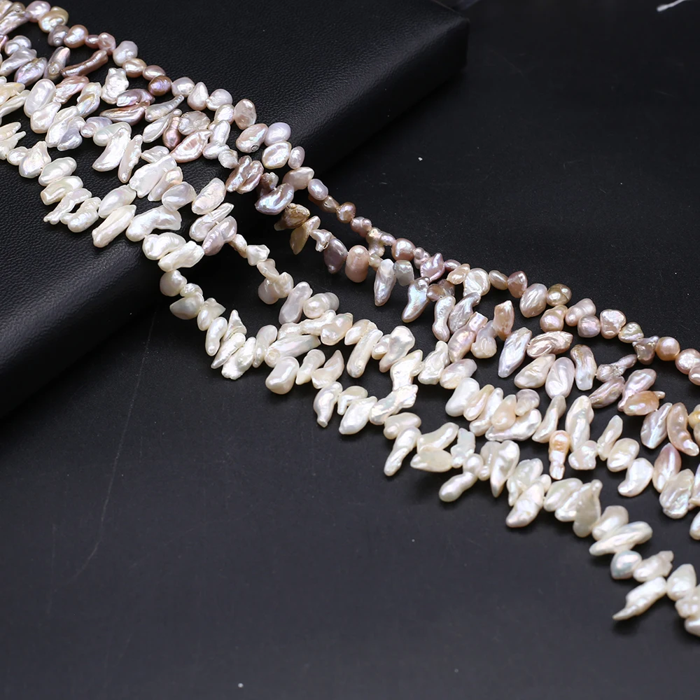 Perle irregolari di perle d'acqua dolce naturali Perline con sette fori per la realizzazione di accessori per orecchini di gioielli con ciondoli fai-da-te Perle irregolari di perle d'acqua dolce naturali Perline con sette fori per la realizzazione di accessori per orecchini di gioielli con ciondoli fai-da-te