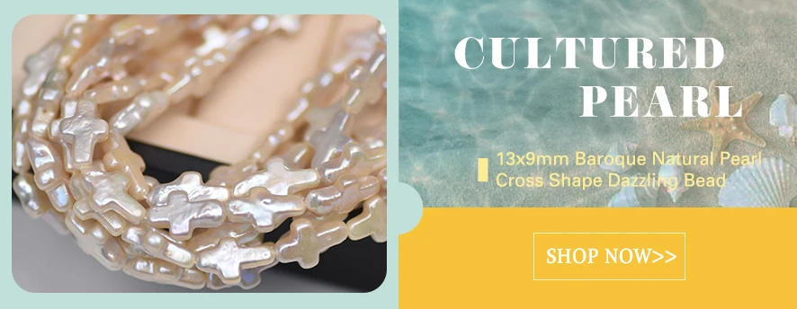 1 corda di perle coltivate d'acqua dolce naturali barocche a forma di croce con ciondoli per accessori per la creazione di gioielli con collana da donna fai da te