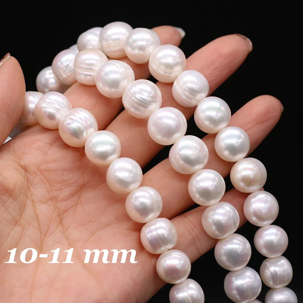 8-9mm AAAA grado radiante 100% perla d'acqua dolce naturale perline bianche rotonde perline allentate creazione di gioielli bracciali collana fai da te