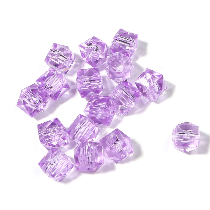 Accessori fatti a mano con perline sciolte quadrate colorate trasparenti all'ingrosso da 8 mm 10 mm 12 mm