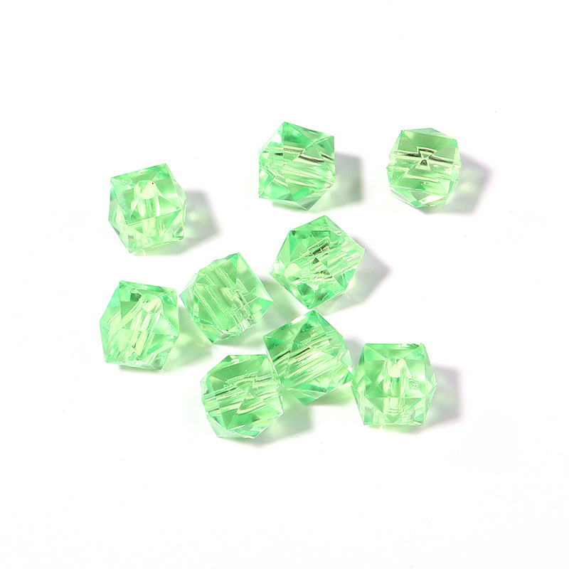 Accessori fatti a mano con perline sciolte quadrate colorate trasparenti all'ingrosso da 8 mm 10 mm 12 mm