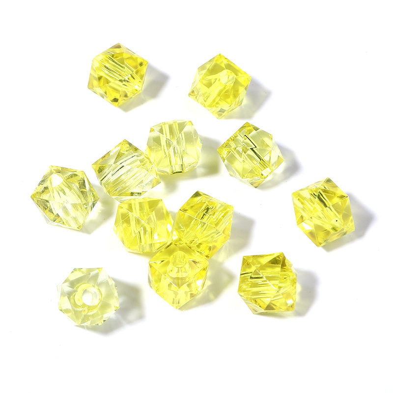 Accessori fatti a mano con perline sciolte quadrate colorate trasparenti all'ingrosso da 8 mm 10 mm 12 mm