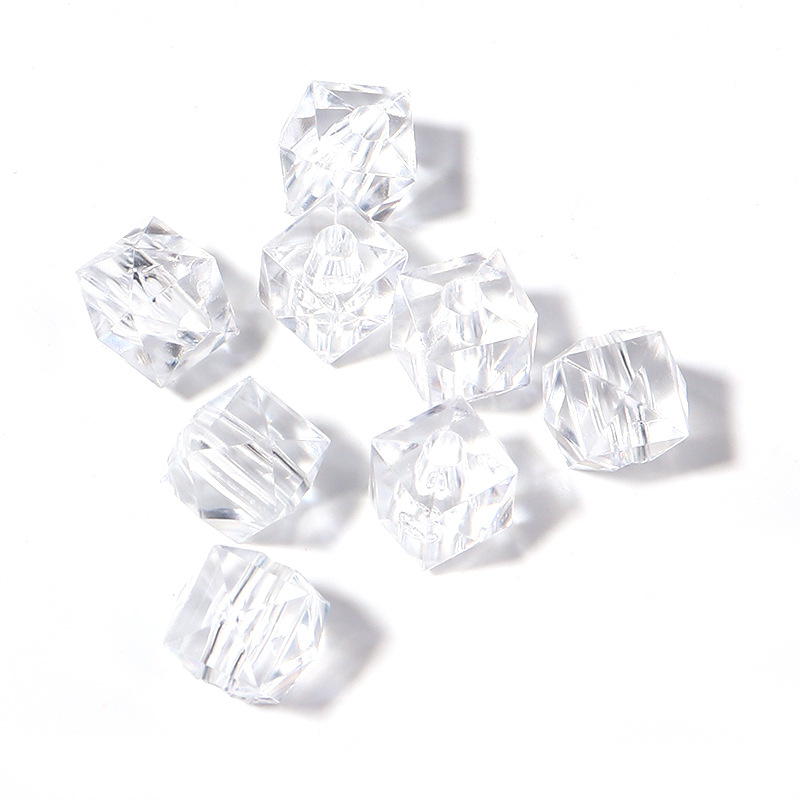 Accessori fatti a mano con perline sciolte quadrate colorate trasparenti all'ingrosso da 8 mm 10 mm 12 mm
