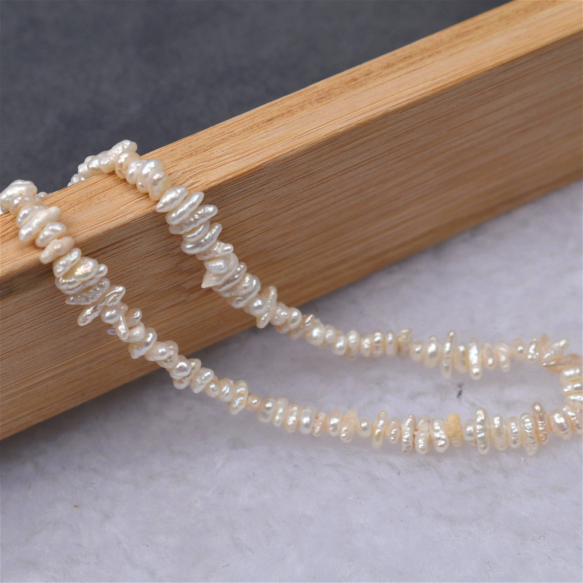 3-4mm AAA piccola scintilla bella perla bianca d'acqua dolce naturale perline irregolari gioielli per realizzare accessori per braccialetti collana fai da te