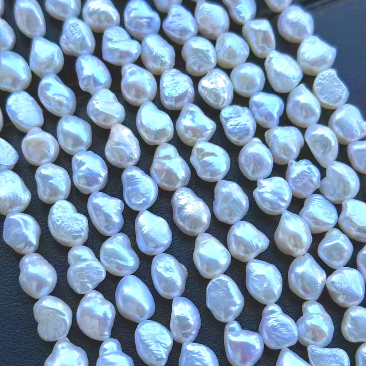 10-11mm AAAA Ceroso Perla D'acqua Dolce Naturale Luminoso Barocco Bianco Irregolare Perline Gioielli Fare Collana FAI DA TE Accessori Braccialetto