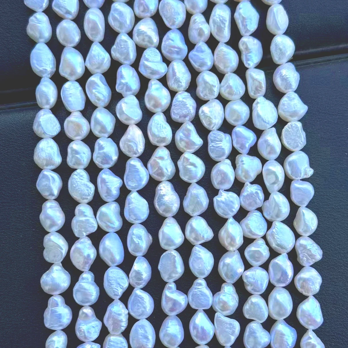 10-11mm AAAA Ceroso Perla D'acqua Dolce Naturale Luminoso Barocco Bianco Irregolare Perline Gioielli Fare Collana FAI DA TE Accessori Braccialetto