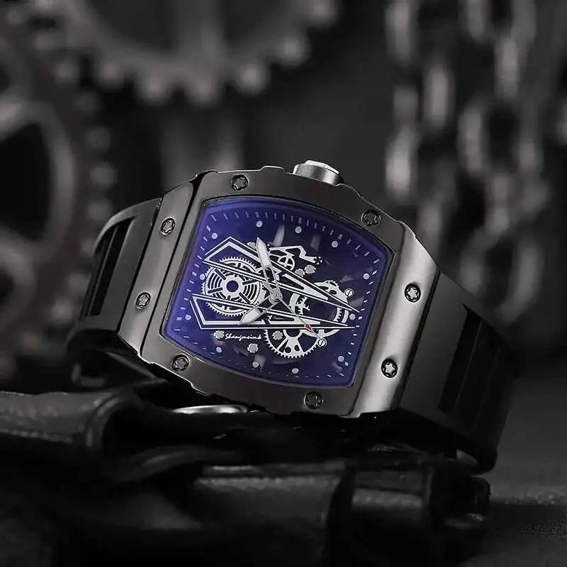 1/2 pezzi di lusso quadrante grande orologio al quarzo da uomo cinturino in silicone casual orologi sportivi da uomo Reloj Hombre (senza scatola) 1/2 pezzi di lusso quadrante grande orologio al quarzo da uomo cinturino in silicone casual orologi sportivi da uomo Reloj Hombre (senza scatola)