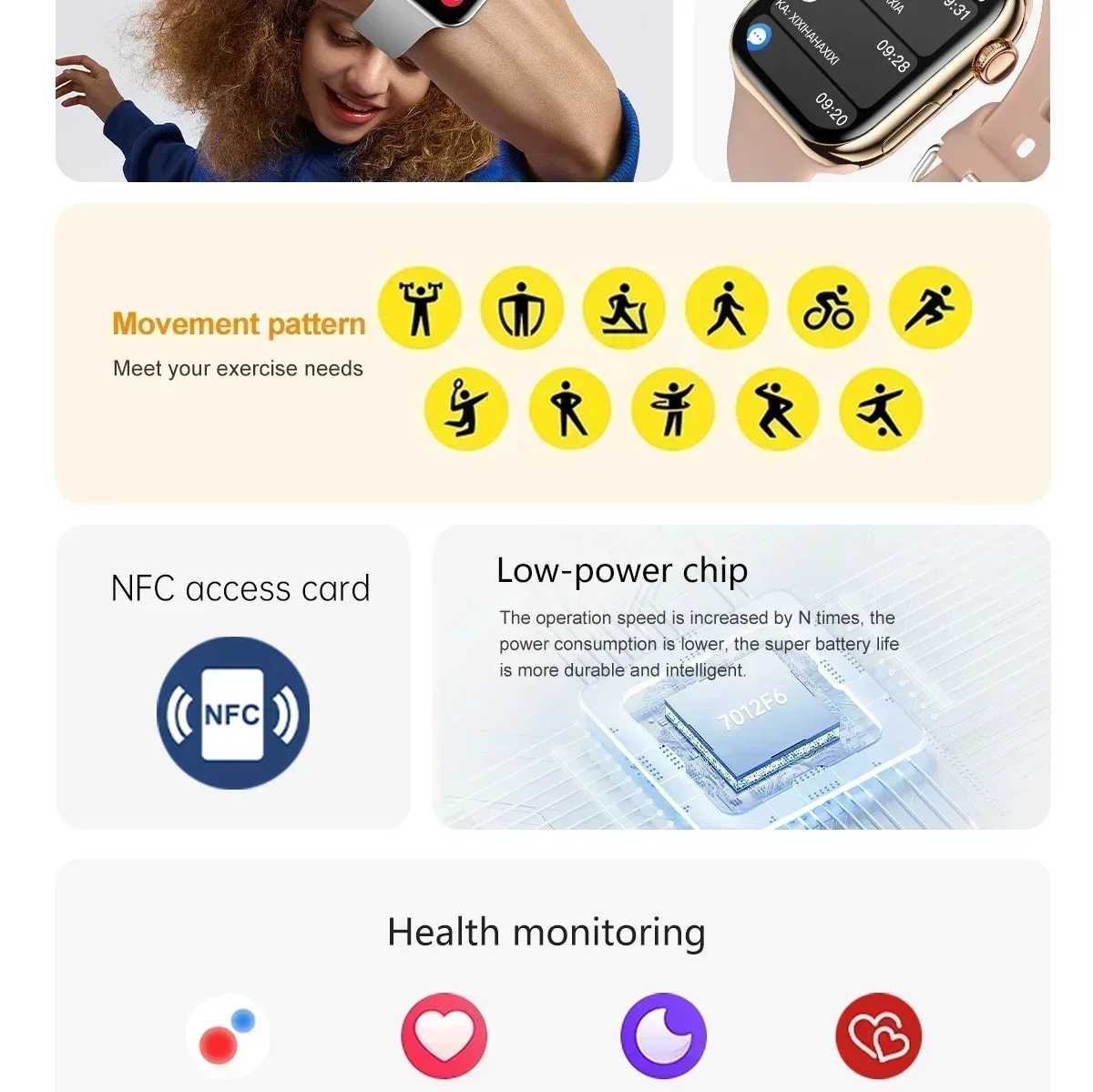 Nuovo Smartwatch GPS Serie 10 2026 per Apple Watch 10, Memoria, Musica, Video, Chiamate Bluetooth, Impermeabile, NFC, per Android e iOS Nuovo Smartwatch GPS Serie 10 2026 per Apple Watch 10, Memoria, Musica, Video, Chiamate Bluetooth, Impermeabile, NFC, per Android e iOS