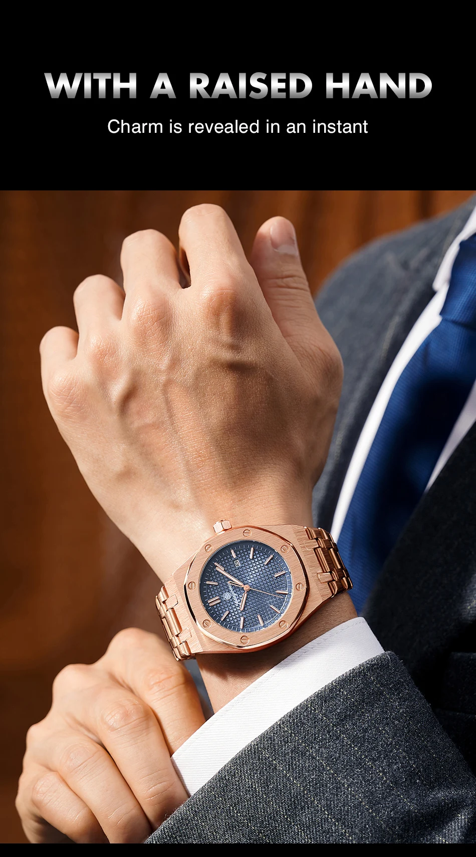 PAAZOMU Orologio da uomo al quarzo quadrato di lusso Orologio da uomo impermeabile con data luminosa Orologi da uomo d'affari in acciaio inossidabile di alta qualità