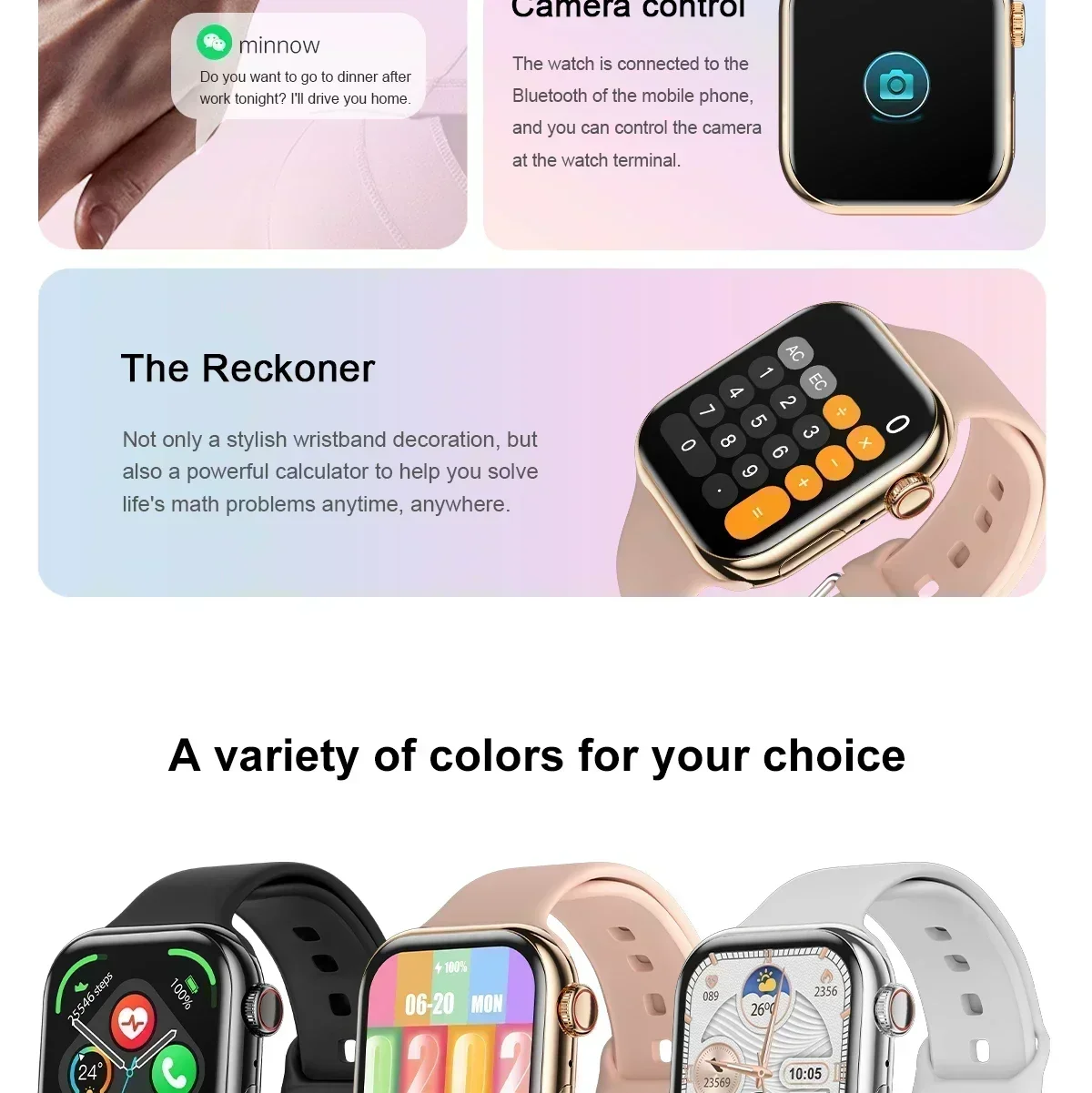 Nuovo 2026 Smartwatch GPS per Apple 10, Orologio Intelligente da Uomo con Display AMOLED HD, Memoria, Musica, Audio Surround 3D, Chiamate Bluetooth, Impermeabile, Smartwatch da Donna