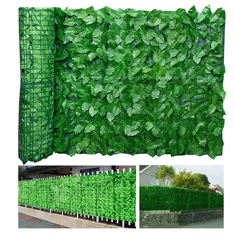 Pannelli per recinzione a foglia verde con siepe in edera artificiale Schermo per recinzione per privacy finta per la decorazione del balcone del giardino esterno della casa Pannelli per recinzione a foglia verde con siepe in edera artificiale Schermo per recinzione per privacy finta per la decorazione del balcone del giardino esterno della casa