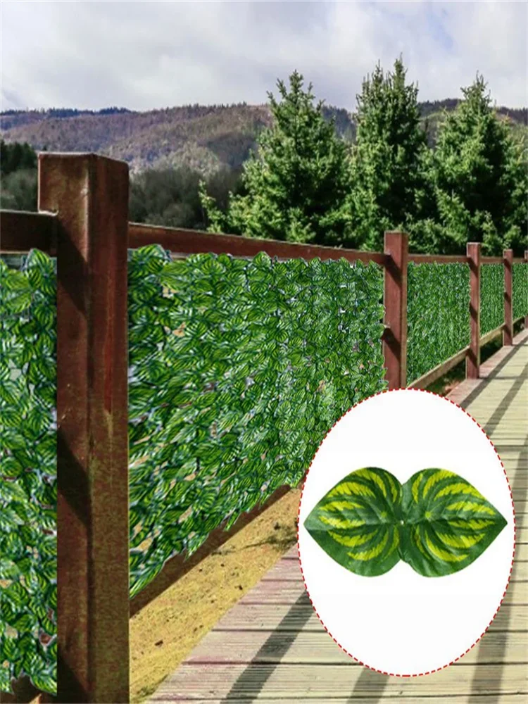 Pannelli per recinzione a foglia verde con siepe in edera artificiale Schermo per recinzione per privacy finta per la decorazione del balcone del giardino esterno della casa Pannelli per recinzione a foglia verde con siepe in edera artificiale Schermo per recinzione per privacy finta per la decorazione del balcone del giardino esterno della casa