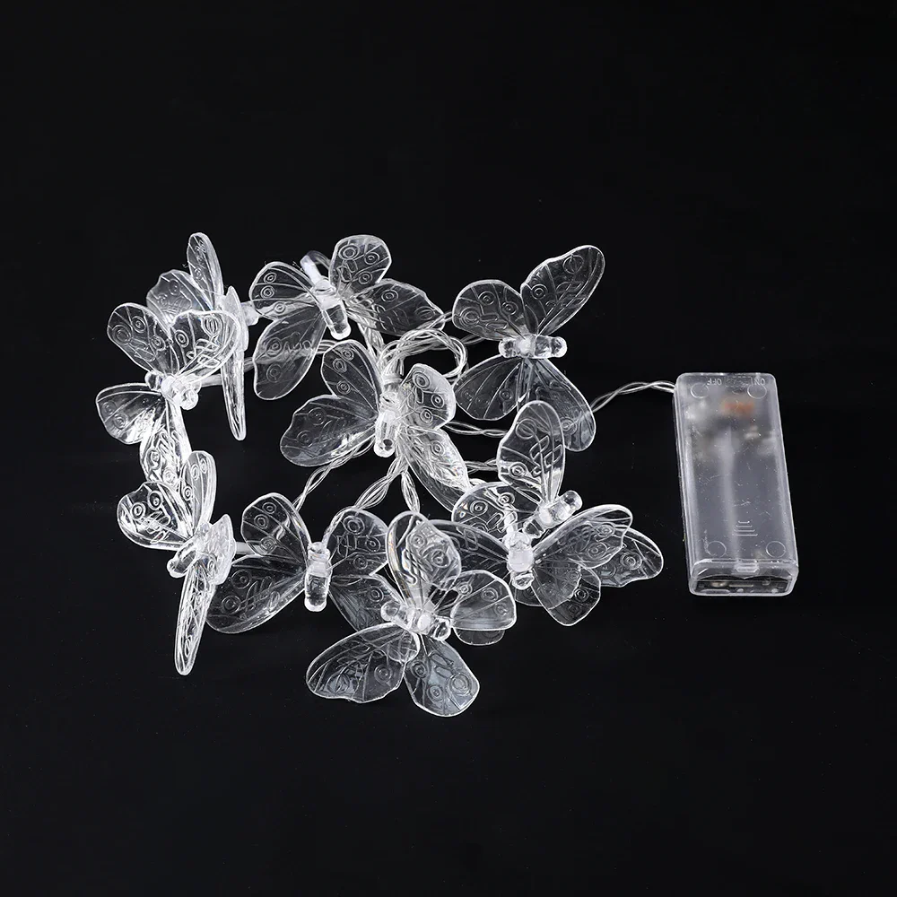 6M 40LED Luci da interno a forma di farfalla Lampada da notte da fata Camera Ghirlanda Tenda Ragazze Brithday Decorazione della festa nuziale Luci