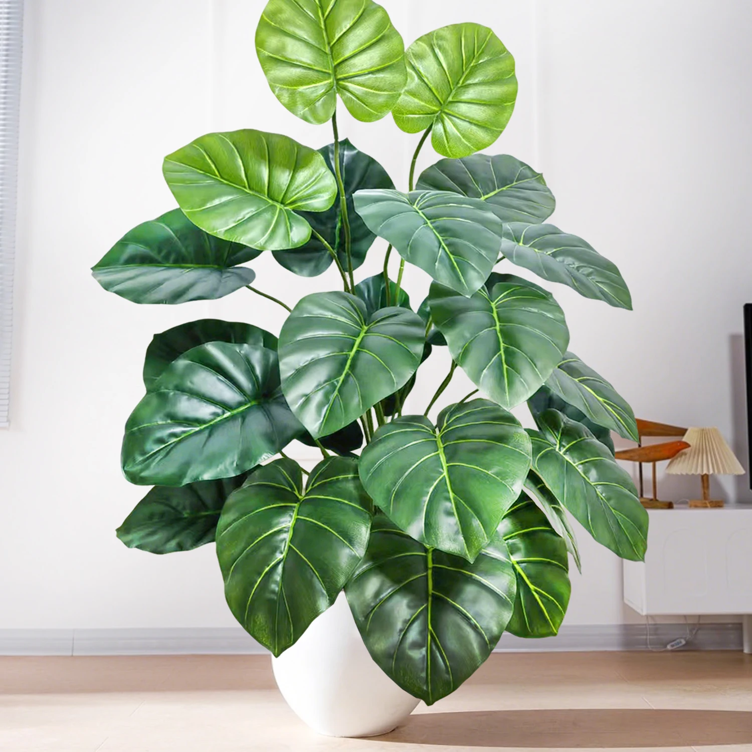 60-110 cm/43,3 pollici Piante artificiali Monstera Palma finta Foglie di tartaruga in plastica Piante alte verdi per la decorazione della stanza del giardino di casa