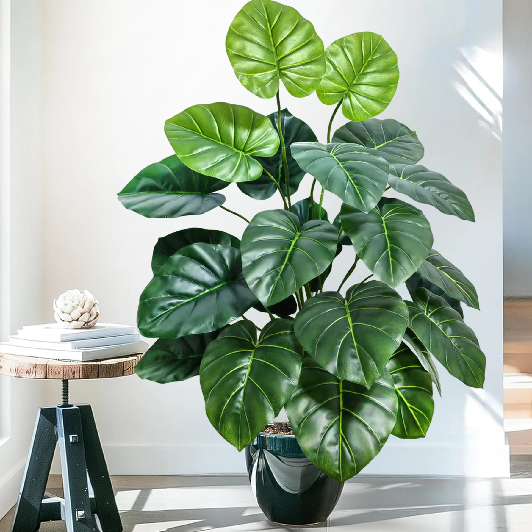 60-110 cm/43,3 pollici Piante artificiali Monstera Palma finta Foglie di tartaruga in plastica Piante alte verdi per la decorazione della stanza del giardino di casa