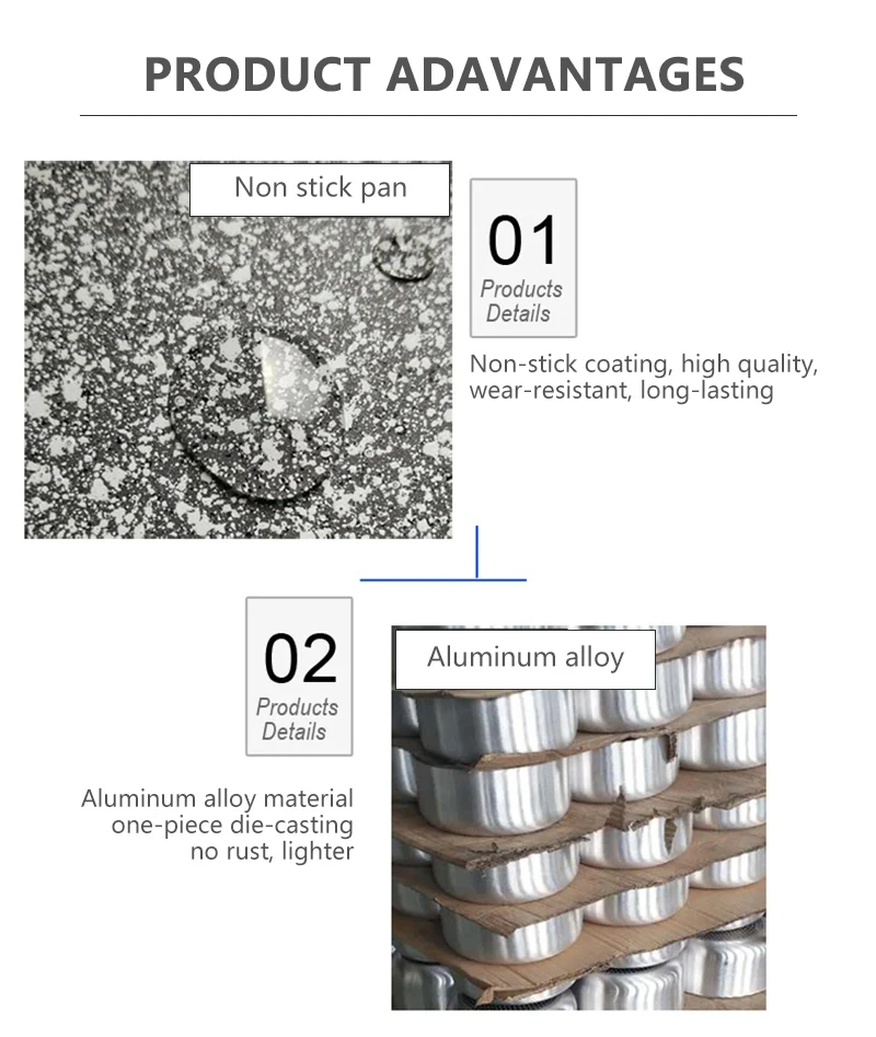 Durevole pietra friggitrice Pan28/26/24/20cm Wok padella antiaderente calderone fornello a induzione pentole Pancake uovo fornello a Gas casa
