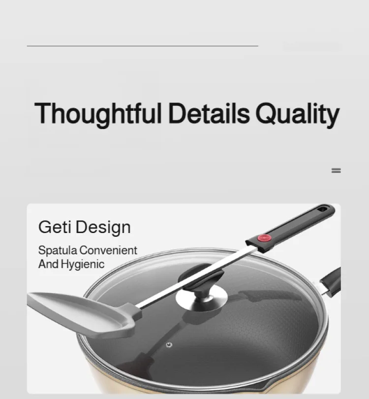 【Padella antiaderente】Wok antiaderente con motivo a nido d'ape - Padella multifunzionale per tutti i stufe, rivestimento antigraffio