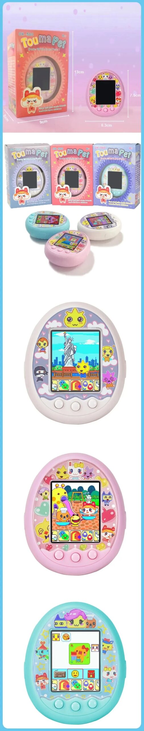 Tamagotchi Animale domestico virtuale elettronico con schermo a colori Gioco tascabile interattivo per animali domestici virtuali Macchina da gioco Gioco per bambini Giocattoli Ragazze Tamagotchi Animale domestico virtuale elettronico con schermo a colori Gioco tascabile interattivo per animali domestici virtuali Macchina da gioco Gioco per bambini Giocattoli Ragazze