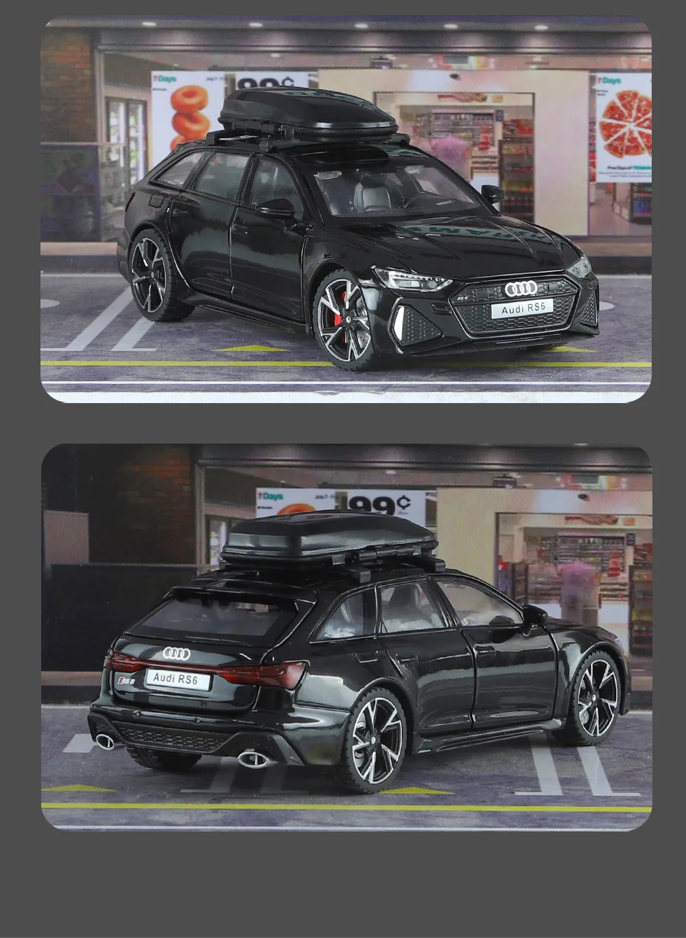 1/32 Audi RS6 Modello di auto giocattolo con porte sonore e luci aperte in lega pressofusa Modello di collezione di veicoli Giocattolo per ragazzo Regalo di festival per adulti